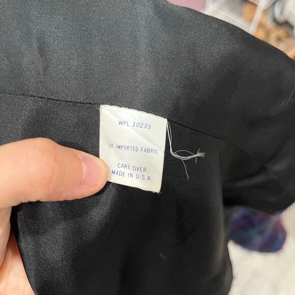 Vintage Lombardi Open Front Colorful Fuzzy Plaid Blazer Jacket Womens Medium 80s - Picture 7 of 10